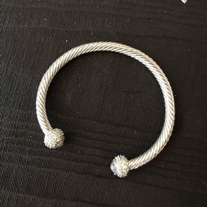 DY inspired bracelet with rhinestone accent